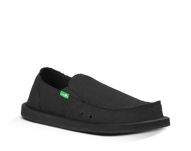 Sanuk Vagabond Men's Shoes Black | Canada 203KOR